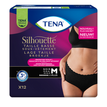 Sous-vêtement incontinence normal taille basse noir M TENA silhouettex12