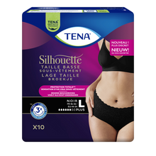 Sous-vêtement incontinence normal taille basse noir L TENA silhouettex10