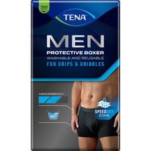 Sous-vêtement Boxer incontinence TENA homme protection lavable et réutilisable noir Taille L x1