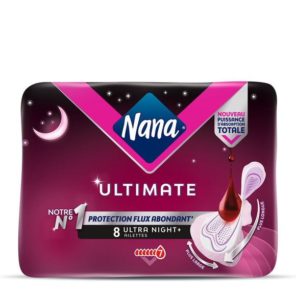 Serviette NANA Ultimate Ultra nuit+ x8