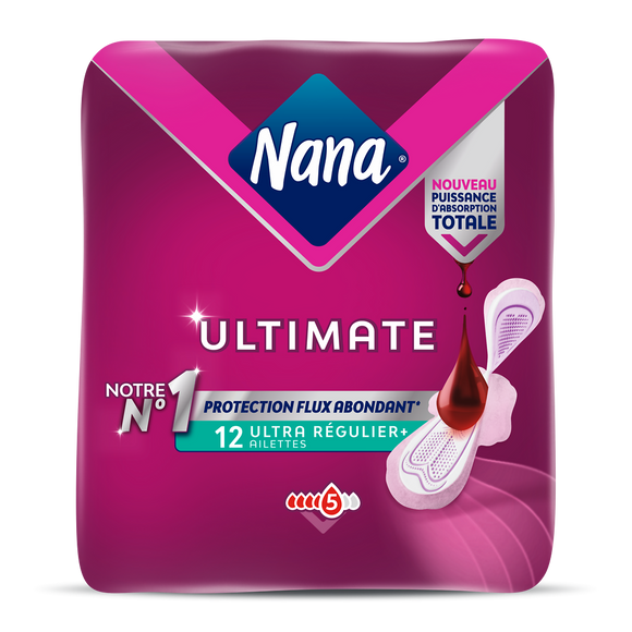 Serviette NANA ultimate ultra régulier+ x12
