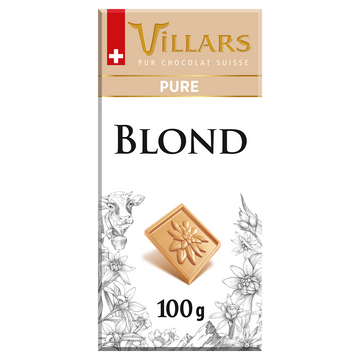 Chocolat blond pur VILLARS, Tablette de 100g