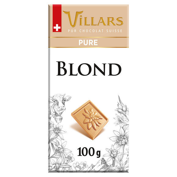 Chocolat blond pur VILLARS, Tablette de 100g