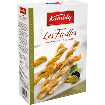 Ficelles aux olives vertes KAMBLY, 100g