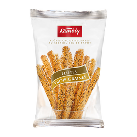 Flûtes 3 graines KAMBLY, paquet de 125g
