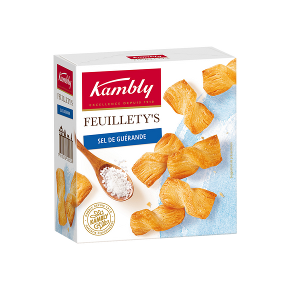 Snacks feuilletés beurre Feuillety's sel/Guérande KAMBLY 80g