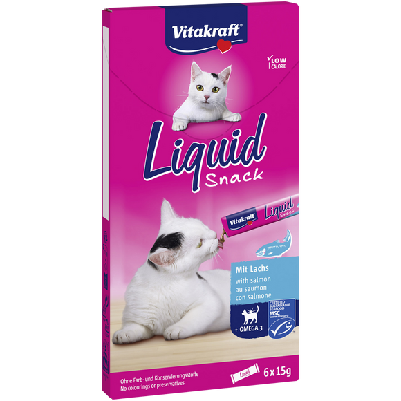 Liquid Snack Saumon + Omega 3 VITAKRAFT 90g