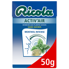 Bonbons menthol intense activ'air ss sucres RICOLA bte 50g