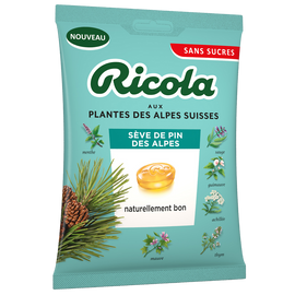Bonbons pastilles sève de pin sans sucre RICOLA, 70g