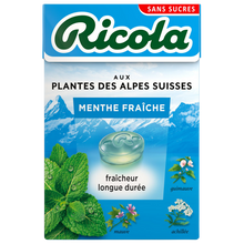 Bonbons sans sucres menthe fraiche RICOLA boîte 50g