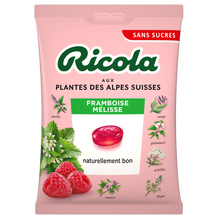 Bonbons framboise/mélisse sans sucres RICOLA, boîte 70g