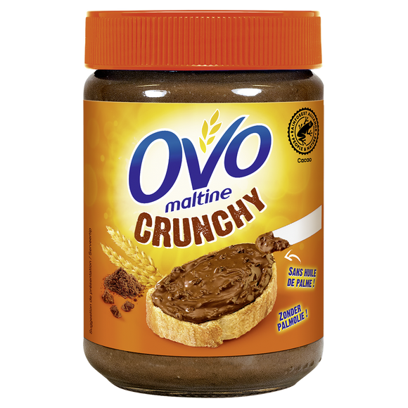 Pâte à tartiner crunchy avec pépites croustillantes OVOMALTINE, 360g