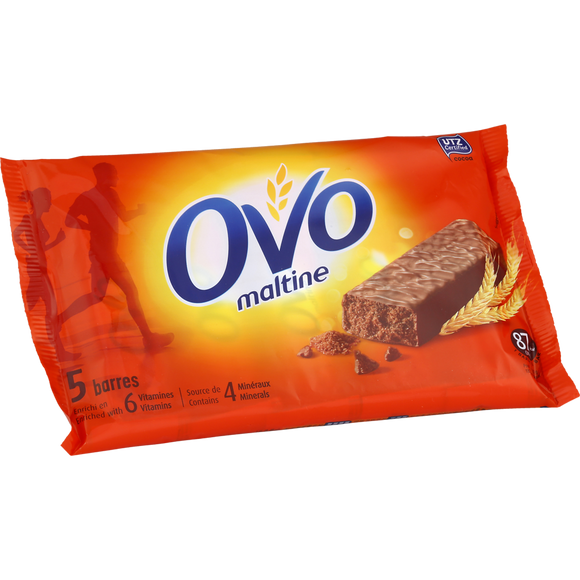 Barres énergétiques OVOMALTINE, 5x20g