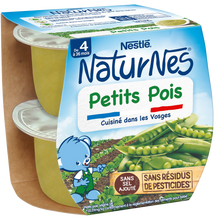 Bols pour bébé petits pois NATURNES, dès 4-6 mois, 2x130g