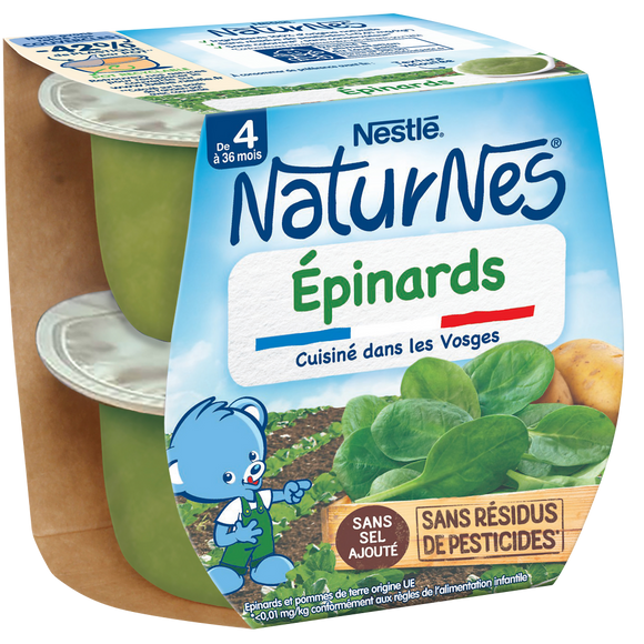 Bol Légume Épinards 4/6M+ NATURNES - 2x130g