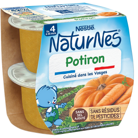 Bols Légume Potiron 4M+ NATURNES - 2x130g