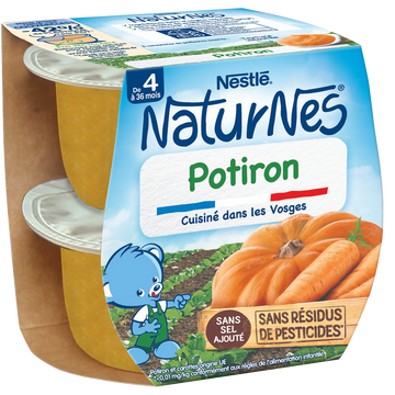 Bols Légume Potiron 4M+ NATURNES - 2x130g