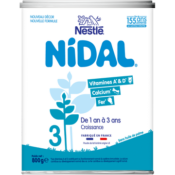 Lait croissance en poudre dès 12M NIDAL - Boîte 800g
