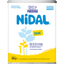 NESTLE NIDAL - Lait infantile en poudre 1er âge, de 0 à 6 mois - 800g