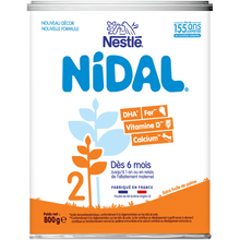 NESTLE NIDAL - Lait infantile en poudre 2ème âge, de 6 à 12 mois - 800g