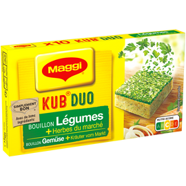 Bouillon cube légumes huile d'olive duolino MAGGI, boite de 10 cubes,105g