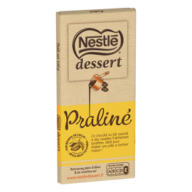 Chocolat lait praliné pâtissier NESTLE DESSERT - Tablette 170g