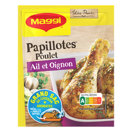Assaisonnement papillottes de poulet à l'ail et aux oignons MAGGI, sachet de 36g
