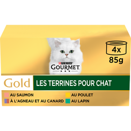Sachets fraîcheur pour chat GOLD Les Terrines GOURMET - 4x85g