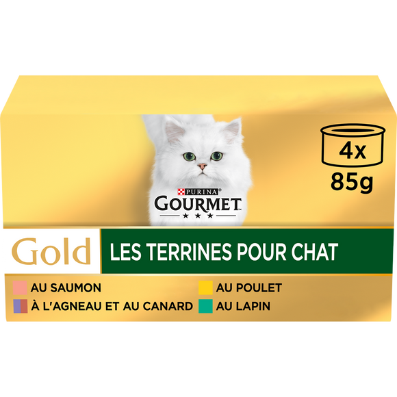 Sachets fraîcheur pour chat GOLD Les Terrines GOURMET - 4x85g