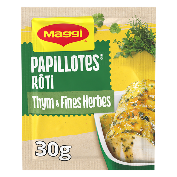 Assaisonnement papillottes de rôti au thym et fines herbes MAGGI, sachet de 30g