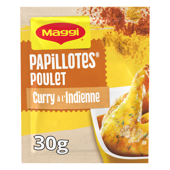 Assaisonnement papillottes poulet au curry MAGGI, sachet de 30g