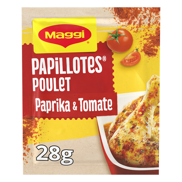 Assaisonnement papillotes de poulet paprika MAGGI, sachet de 28g