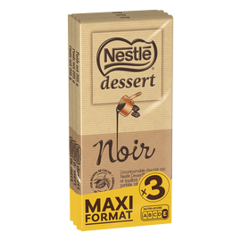 Chocolat noir pâtissier NESTLE DESSERT - 3 tablettes de 205g