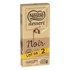 Chocolat noir pâtissier NESTLE DESSERT - 2 tablettes de 205g