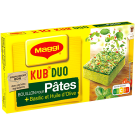 Bouillon cube duo pâtes basilic MAGGI, boite de 10 cubes, 105g