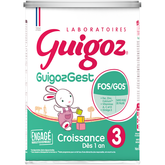 Lait croissance en poudre dès 12M GUIGOZGEST - Boîte 800g