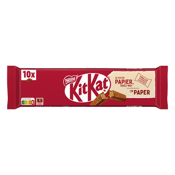 Barres de chocolat au lait KITKAT - 10 barres de 41,5g