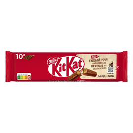Barres de chocolat au lait KITKAT - 10 barres de 41,5g