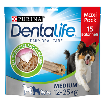 Friandises pour moyen chien DENTALIFE - 15 sticks bucco-dentaire