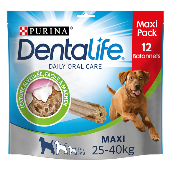Friandises pour grand chien DENTALIFE - 12 sticks bucco-dentaire