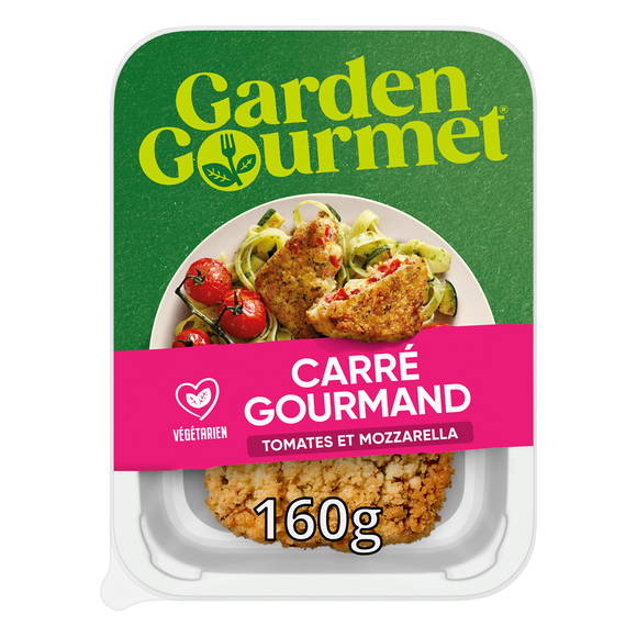 Végétal Carré gourmand tomates et mozzarella GARDEN GOURMET - x2, 160g