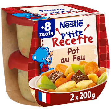 Plats complets P'TITE RECETTE Pot au feu 8M+ NESTLE - 2x200g