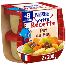 NESTLE P'TITE RECETTE - Pot au feu, dès 8 mois - 2x200g - Petits potsbébé