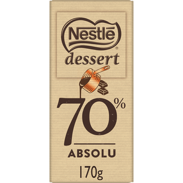 Chocolat noir absolu pâtissier NESTLE DESSERT - Tablette 170g