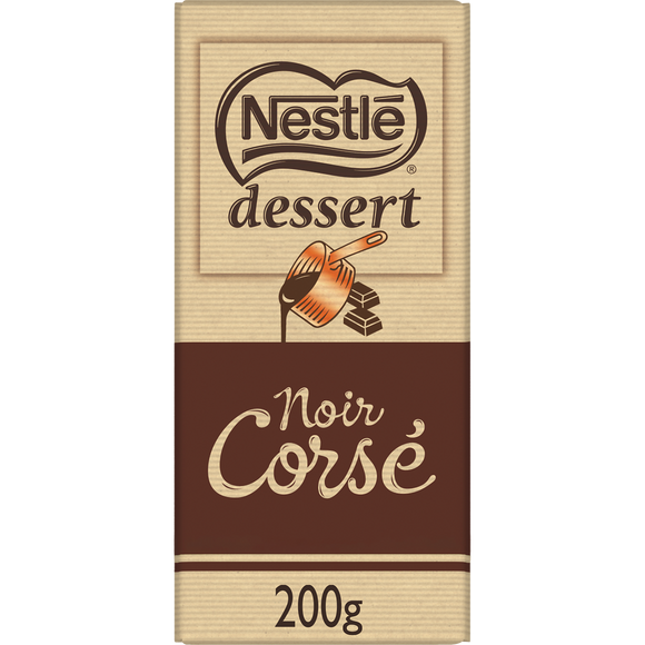 Chocolat noir corsé pâtissier NESTLE DESSERT - Tablette 200g