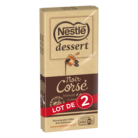 Chocolat noir corsé pâtissier NESTLE DESSERT - 2 tablettes de 200g