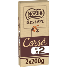 Chocolat noir corsé pâtissier NESTLE DESSERT - 2 tablettes de 200g