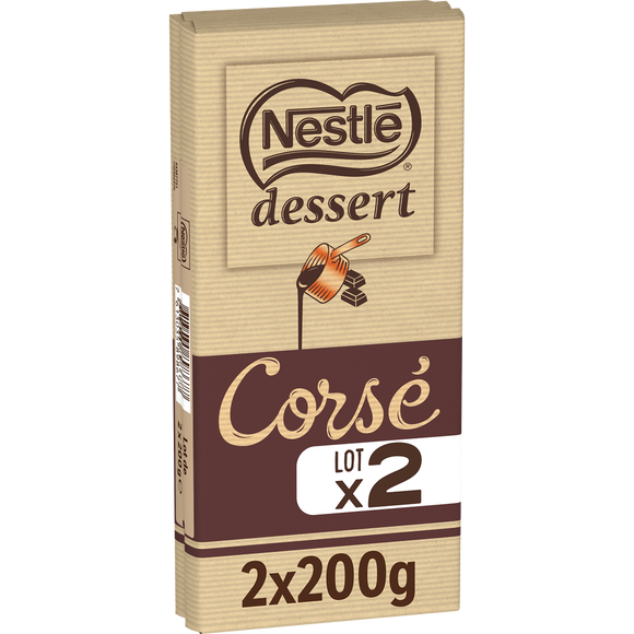 Chocolat noir corsé pâtissier NESTLE DESSERT - 2 tablettes de 200g