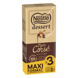 Chocolat noir corsé pâtissier NESTLE DESSERT - 3 tablettes de 200g