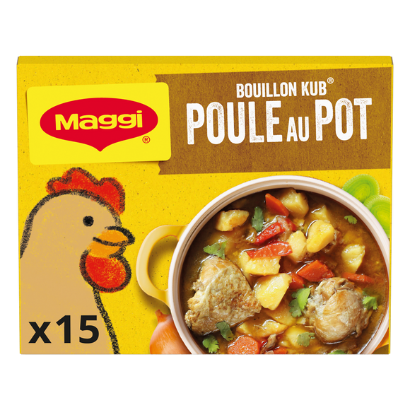 Bouillon cube Poule au pot MAGGI - boite de 15 cubes, 150g